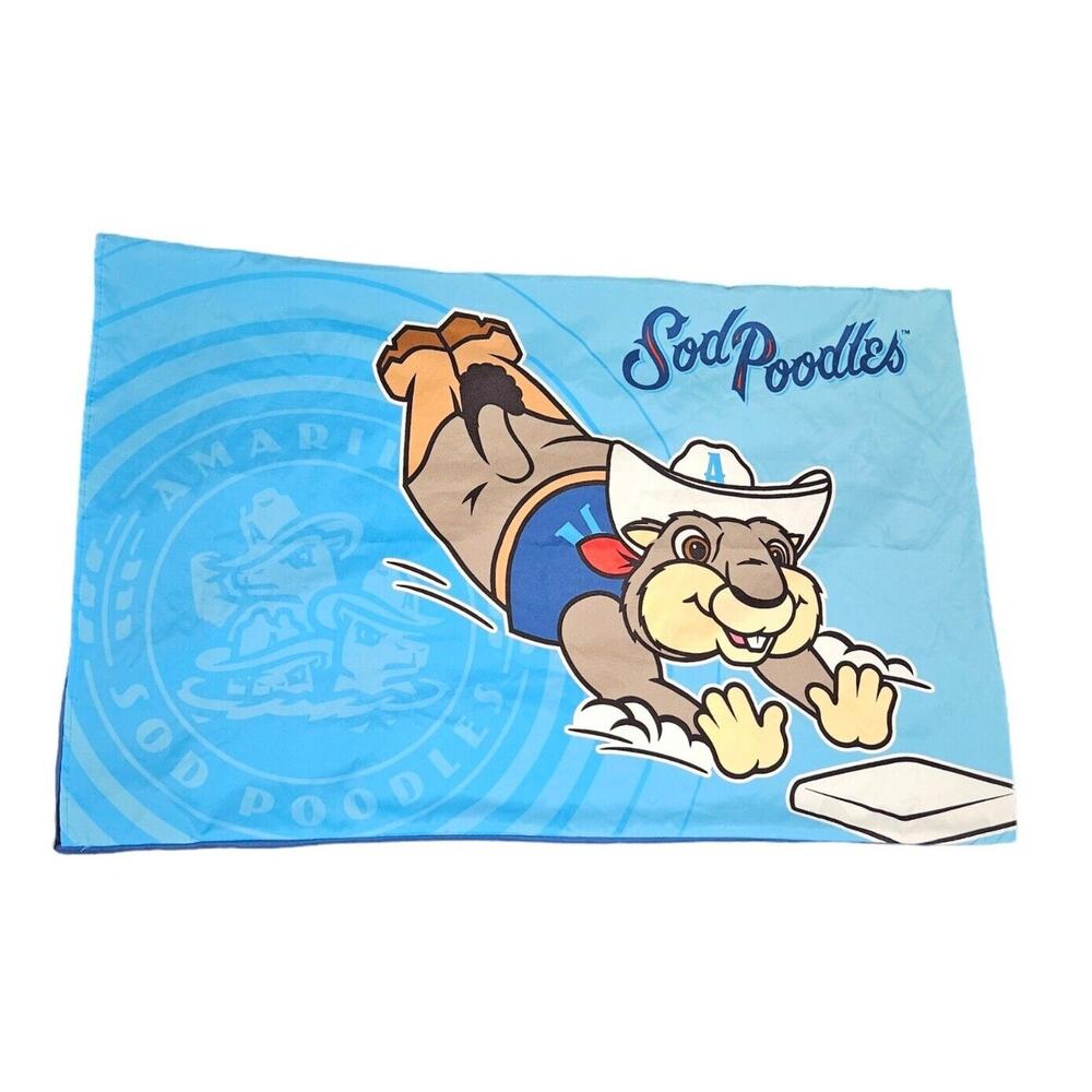 Amarillo Sod Poodles Whataburger SINGLE Pillow Case Standard Double Sided Blue
